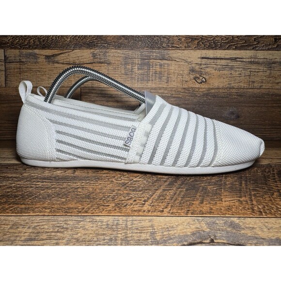 Skechers BOBS Womens Plush Golden Hour White Slip‎ On Mesh Loafer sz 10 - Picture 3 of 10